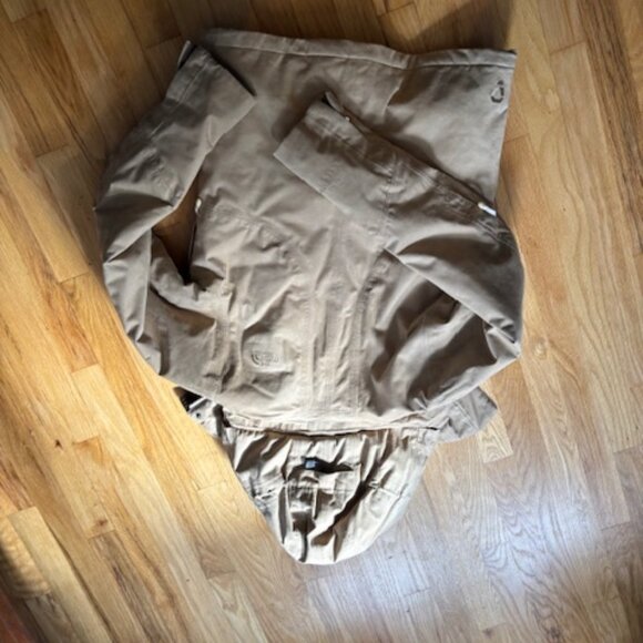 North Face Womens Suede Ski Jacket Came/Off White Size Small Petite - Picture 2 of 2